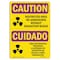 Signmission OSHA CAUTION RADIATION, Restricted Area Radiation Badge, 24in X 18in Aluminum, OS-CR-A-1824-L-10190 OS-CR-A-1824-L-10190 - alternate 1